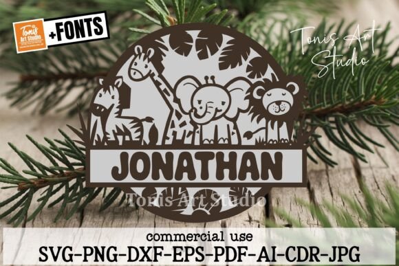 Download Safari Animals Name Sign Svg Nursery - Safari animal Collection