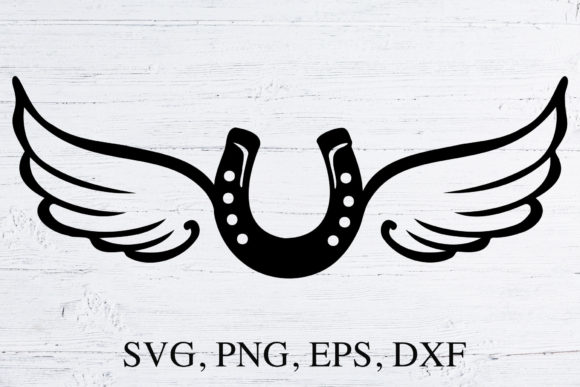 Download Angel Wings Horseshoe SVG Horse Loss - Horseshoe Collection