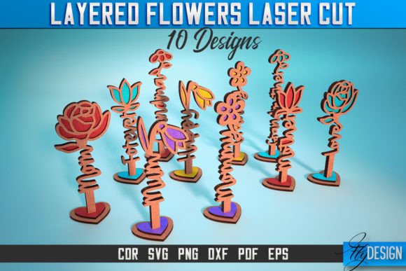 Download Layered Flower Laser Cut SVG | Laser SVG - Flower laser cut Collection