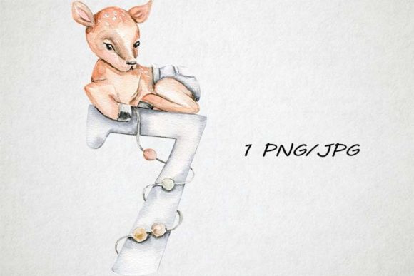 Download Watercolor Animal Numbers - Animal numbers Collection