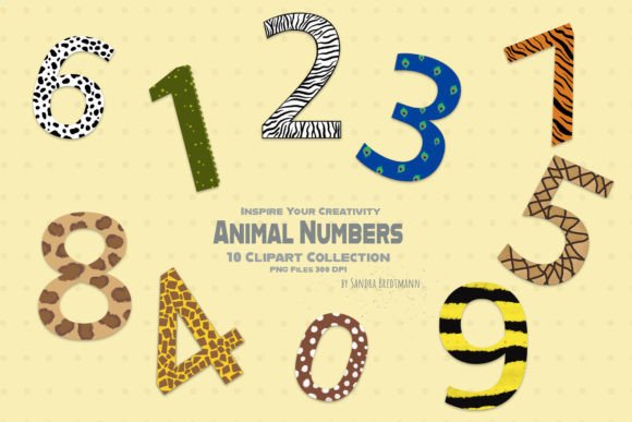 Download Animal Numbers Sublimation Stickers - Animal numbers Collection