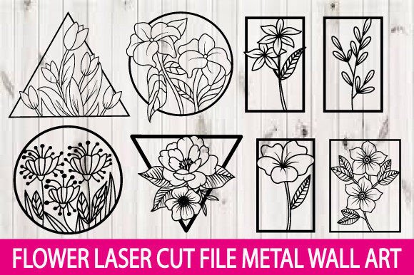 Download Flower Laser Cut Metal Wall Art Bundle - Flower laser cut Collection