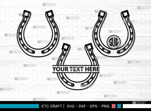 Download Horseshoe Monogram, Horseshoe Silhouette - Horseshoe Collection