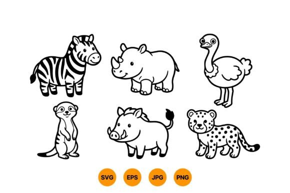 Download Cute Safari Animal SVG Pack - Safari animal Collection