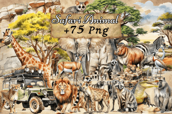 Download Safari Animal Clipart | +75 Png - Safari animal Collection