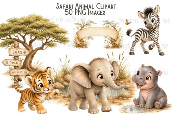 Download Safari Animal Clipart Bundle - Safari animal Collection