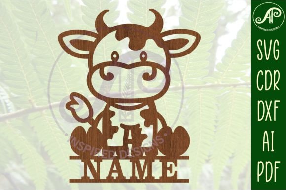 Download Cow Name Sign SVG Cut File Farm Theme - Farm theme Collection