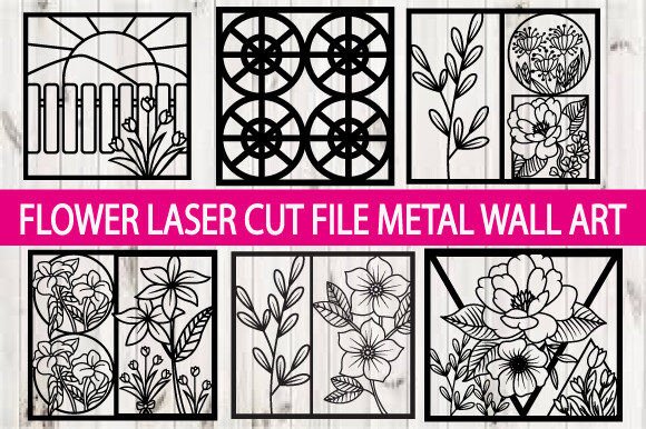 Download Flower Laser Cut Metal Wall Art Bundle - Flower laser cut Collection