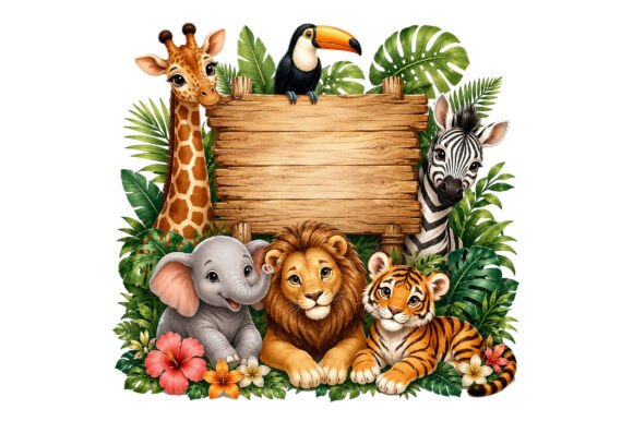 Download Safari Animal Sign Clipart PNG - Safari animal Collection