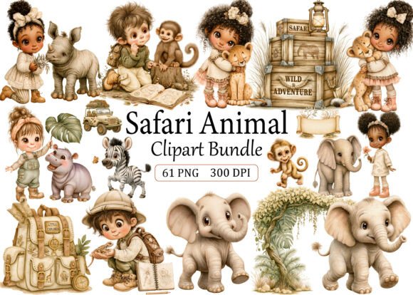 Download Safari Animal Clipart Bundle - Safari animal Collection